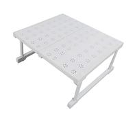 Cocoarm Scaffale per Armadio Espandibile Scaffale per Dispensa Espandibile in Acciaio Al Carbonio 42 Cm X 22 Cm Configurazione Senza Attrezzi Stoccaggio a Strati per Bagno Dispensa Armadio
