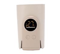 Cocoarm Scaldabiberon Veloce, Scaldabiberon in Pelle ABS con Riscaldamento Cordless USB C, Controllo della Temperatura a 6 Livelli da 100,4 a 122°F, Luce Notturna per Viaggi e Allattamento Notturno