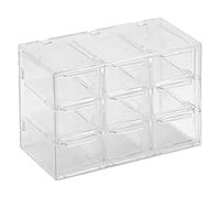 Cocoarm Scatola Portaoggetti a Griglia, Scatola Organizer Trasparente in Plastica ABS con Design Trasparente Antipolvere e Scomparti Multipli, Spazio Diviso per Gioielli, Perline, Filo, Fai da Te,