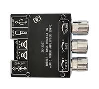 Cocoarm Scheda Amplificatore di Potenza Bluetooth, Scheda Amplificatore Audio Digitale ABS in Ottone PCB 2.0 Stereo 30 W più 30 W con Controllo App 10 Scene Sonore per Utenti Audio Domestici Fai da Te
