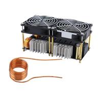 Cocoarm Scheda di Riscaldamento a Induzione Modulo di Potenza ZVS DC 12 48V PCB e Bobina di Rame 1800W 40A Riscaldamento Rapido Raffreddamento a Doppia Ventola per Trattamento Termico Fai da Te