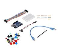 Cocoarm Scheda di Sviluppo Starter Kit Breadboard Kit Fai da Te con ATMEGA328P 5V 16MHz R3 Scheda Compatibile Cavo USB LED Fili Pulsanti per Principianti Studenti Progetti di Laboratorio Scolastico