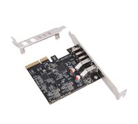 Cocoarm Scheda PCIe A USB 3.2 Gen 2, Scheda di Espansione PCI Express PCB 5 Porte 10 Gbps con 3 USB C e A, Adattatore A Basso Profilo per il Backup dei File di Workstation Desktop