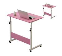 Cocoarm Scrivania per Laptop in The Night District Lifts Altezza Mobile C -Forma Tavolo in Metallo per Divano Domestico, Multifunzionale 60 X 40 Cm, Banco da Pranzo per Piccole Camere (PINK)