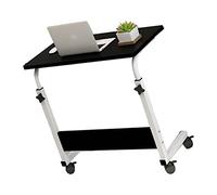 Cocoarm Scrivania per Laptop in The Night District Lifts Altezza Mobile C -Forma Tavolo in Metallo per Divano Domestico, Multifunzionale 60 X 40 Cm, Banco da Pranzo per Piccole Camere (BLACK)