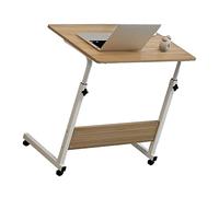 Cocoarm Scrivania per Laptop in The Night District Lifts Altezza Mobile C -Forma Tavolo in Metallo per Divano Domestico, Multifunzionale 60 X 40 Cm, Banco da Pranzo per Piccole Camere (Colore noce)