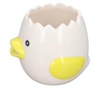 Cocoarm Separatore di Tuorlo d', Filtro Liquido in Ceramica per Uova con Beccuccio per Bocca di Pollo, Rompe Facilmente i Gusci, Separa 2 Uova Contemporaneamente, per Uso Domestico in (YELLOW)