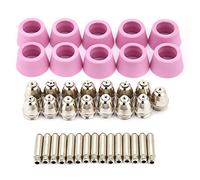 Cocoarm Set 40 Pezzi Kit Elettrodo Ugello in Ceramica per Materiali di Consumo per Taglierina Al SG55 AG60 Kit Cannello Taglio 0-60A