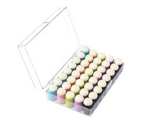 Cocoarm Set di 40 Pennelli in Spugna per, in Schiuma Bianca, con Custodia, Manici Codificati a Colori, per Miscelare Inchiostro, Timbrare, Realizzare Biglietti, Disegni, Artigianato, Bambini e