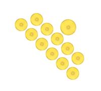 Cocoarm Set di Coperture per Pulsanti, 12 Pezzi 20.2mm 25.3mm (YELLOW) | ABS trasparente satinato, superficie antiscivolo, per tastiere Hitbox Fightbox Snackbox, compatibile con Cross Switch,