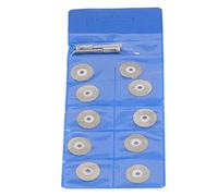 Cocoarm Set di Dischi da Taglio Diamantati da 10 Pezzi Mola Diamantata Sintetica con Aste Mole da Taglio Rotonde Sottili per Utensili Rotanti Rettifica Levigatura Legno Metallo Pietra (18 mm)