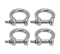 Cocoarm Set di Grilli in Acciaio Inossidabile 304, Confezione da 4 Grilli con Perno a Vite, Sostituzione del Morsetto di Carico di Ancoraggio con Anello a D Lucido per, Uso Domestico, Sollevamento,