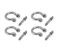 Cocoarm Set di Grilli in Acciaio Inossidabile 304, Confezione da 4 Grilli con Perno a Vite, Sostituzione del Morsetto di Carico di Ancoraggio con Anello a D Lucido per, Uso Domestico, Sollevamento,