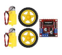 Cocoarm Set di Ruote per Pneumatici per Auto RC con Motori Elettrici DC3 a 6V e Modulo L298N ABS PCB da 1 a 48 Motoriduttori da 90 a 200 Giri/min per Progetti di Azionamento di Motori Robot Robot