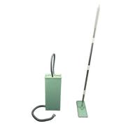 Cocoarm Set e Secchio per Pavimenti Piatto con Acciaio Inossidabile e ABS, Design Lavaggio 2 in 1, Testa Rotante, Cuscinetti in Velluto, 45 X 12 X 20 Cm, per Pavimenti in Marmo, Piastrelle in Legno