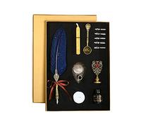 Cocoarm Set Penna d'oca Vintage, Penna e Inchiostro con 5 Pennini di Ricambio e Bottiglia d'Inchiostro da 15 Ml, Confezione Regalo con per Esercizi di Calligrafia, Scrittura, Firme, Studenti e