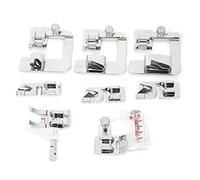 Cocoarm Set Piedini per Macchina da Cucire, Kit Accessori per Orlo Piatto, 8 Pezzi, for Cucito e Orli Multipli