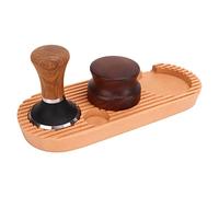 Cocoarm Set Pressa Caffè Faggio Noce Kit Pressa Caffè In Acciaio Inossidabile Con Base Antiscivolo 4 Slot Per Utensili E Supporto Portafiltro Per Domestico Caffetteria (S Base 51mm/2in)