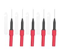Cocoarm Set Sonda per Multimetro in Ottone PVC, 5 Aghi Perforanti da 0,7 Mm con Guaina per Diagnostica Automobilistica, Cablaggio, Iniettori di Carburante, Test di Laboratorio (rosso)