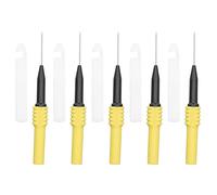 Cocoarm Set Sonda per Multimetro in Ottone PVC, 5 Aghi Perforanti da 0,7 Mm con Guaina per Diagnostica Automobilistica, Cablaggio, Iniettori di Carburante, Test di Laboratorio (YELLOW)