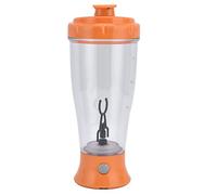 Cocoarm Shaker Elettrico ABS Miscelatore Automatico Tazza 350ml Bottiglia di Miscelazione Trasparente con Funzione Autopulente per Caffè, Latte, Proteine, Bevande, Palestra, Ufficio, Uso (ORANGE)