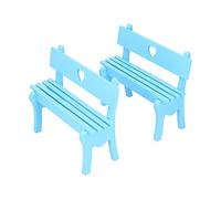 Cocoarm Simpatica Sedia Artigianale in Legno Decorativa Piccola Sedia Set di 2 Mini Sedie Ad Alta densità Ornamenti 7,9 X 6,3 X 3,0 Pollici per l'arredamento di Casa, Ufficio, Caffetteria,