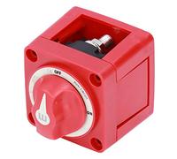 Cocoarm Staccabatteria per Barca 300A, Staccabatteria Marino in ABS PC con Borchie Placcate in Rame Rosso Argento, Manopola ON OFF a Doppio Circuito, Impermeabile IP66 per Yacht, e Barche