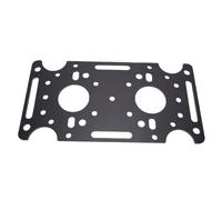 Cocoarm Staffa Montaggio Cassetta Postale Acciaio 4 Mm Multi Foro | Acciaio Laminato a Freddo, Supporto per Palo di Legno 4x4, Uso Esterno, Piastra di Base, Fori Secondo Schema, Maggior Parte