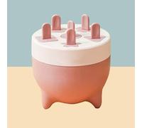 Cocoarm Stampo per Ghiaccioli, Mini Stampo per Ghiaccioli in PP con 6 cavità Design Staccabile per e Gelati, per Facile da Pulire per Famiglie Dolcetti Congelati Fatti in Casa (PINK)