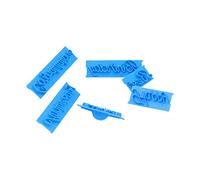 Cocoarm Stampo per Torta con Parole Stampo per Timbro con Lettera in Plastica 6 Pezzi per Goffratura per Torta Blu per Biscotti Fai-da-te Biscotti Al Cioccolato Strumento per la Cottura di Casa