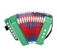Cocoarm Strumento Musicale della Fisarmonica per Bambini ABS Plastica 7 Tonic Key Fosfornia Toy per Lo Sviluppo di Bambini, Compleanno Divertente per Le Prestazioni Insieme (Green)
