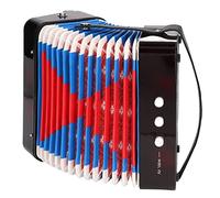 Cocoarm Strumento Musicale della Fisarmonica per Bambini ABS Plastica 7 Tonic Key Fosfornia Toy per Lo Sviluppo di Bambini, Compleanno Divertente per Le Prestazioni Insieme (Black)