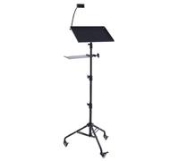 Cocoarm Supporto per Laptop Ad Altezza Regolabile, Supporto Portatile per Proiettore 71-130 Cm con Vassoio Superiore Inclinabile a 180° e per Telefono a Collo D’oca, per