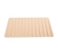 Cocoarm Tappetino Scolapiatti in Silicone, Sottopentola Autolivellante con Scanalature Inclinate per il Piano e il Piano del Bagno, 15,4 X 7,9 Pollici (Bianco crema)