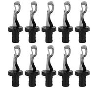 Cocoarm Tappo per Vino da 10 Pezzi Tappo per Bottiglia di Vino con Pressa in Silicone con Resistente Alle Perdite Sigillato Sottovuoto in Acciaio Inossidabile e PP per Bar, Ristoranti, Hotel e Uso