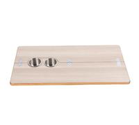 Cocoarm Tavolino Pieghevole per, Tavolo Pieghevole Rimovibile per e Barca 80x40 Cm con 2 Portabicchieri in Acciaio Inossidabile per, Barche e Yacht (Colore di legno)
