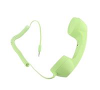 Cocoarm Telefono Retro Manopola per Telefono Cellulare Ricevitore per Cellulare Plug & Play con Connettore 3.5mm + USB C per Tutti i Dispositivi con Jack Audio (GREEN)