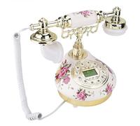 Cocoarm Telefono Vintage, Telefono Antico retrò Ceramico con Chiara Schermata Intelligente a Multi-angoli Ed Elegante Staffa Rimovibile per l'uso 'ufficio, Modello MS-9101