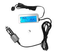 Cocoarm Termometro Digitale per Auto 12V con Display LCD, Misuratore di Temperatura Interno Ed Esterno con Lettura in Gradi Celsius per Veicoli con Alimentazione 12V