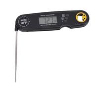 Cocoarm Termometro Digitale per Carne, Termometro Alimentare a Lettura Istantanea con Sonda Pieghievole e IPX7 Impermeabile per Grigliate BBQ Cotture Bistecca Tacchino Liquidi (BLACK)