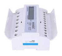 Cocoarm Tester Elettrico a Tre Fasi, Misuratore di elettricità Digitale Tester di Tensione del Misuratore di Potenza a 3 Fasi, di Alimentazione Elettrica per Installazione di Binario DIN Standard