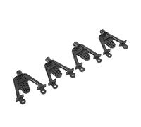 Cocoarm Torri Ammortizzatrici 4 Pezzi per Auto RC SCX10, Materiale Metallico, Riducono le Vibrazioni, Installazione Semplice per Modelli in Scala 1/10 (BLACK)