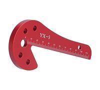 Cocoarm Tracciatore Centrale Puntatore per Centro per la Lavorazione del Legno in Lega di Alluminio Campo di Misurazione 100 Mm Precisione 0,5 Mm Tracciatore di a 45 e 90 Gradi per Layout di (rosso)