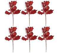 Cocoarm Tunili Natalizi, Decorazioni per Alberi di Natale 23 Cm Steli Pieghevoli in Plastica per Ghirlatopiestri Bouquet con Colorato Design del Festival (A3)