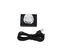 Cocoarm USB Volume Control Knob, Alluminio con Luce Respirante | Asta con rotazione infinita a 360°, un tasto mute per altoparlante del PC, alimentazione USB 5 V, cavo da 2 m, nessun