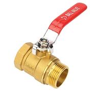 Cocoarm Valvola a Sfera di Ottone 1 "BSP DN25 Filetto Femmina Maschio Valvola di Ruggine a Flusso a Doppia Direzione con Facile Maniglia Visiva per il Controllo Dell'acqua Industriale