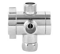 Cocoarm Valvola Deviatore Doccia, ABS G1 2 Valvola Adattatore Doccia a 3 Vie con Supporto Portatile Doppia Uscita Cromata per Uso del Rubinetto del Braccio del Bagno (interfaccia 1)