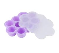 Cocoarm Vassoio per Congelatore per Alimenti in Silicone con Coperchio Contenitore per Alimenti per Bambini 10 Fori 9,8 X 6,9 X 2 Pollici per Morsi di Uova e Purea di Yogurt Fatti in Casa e Cotture