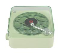 Cocoarm Vintage Record Player Style, Speaker Retro Speaker Phonograph Style Speaker with Night Light Time Display Loud Volume Rich Bass (GREEN)