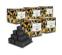 Cocobration Carbone Naturale in Gusci di Cocco 5x1KG - Carbone Premium per Narghilè e Barbecue - Cubi 26mm - Senza Aroma - Lunga Durata e Fumo Denso